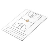Bloc-note Playbook de basket noir | (Incliné)