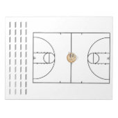 Bloc-note Playbook de basket noir | (Devant)