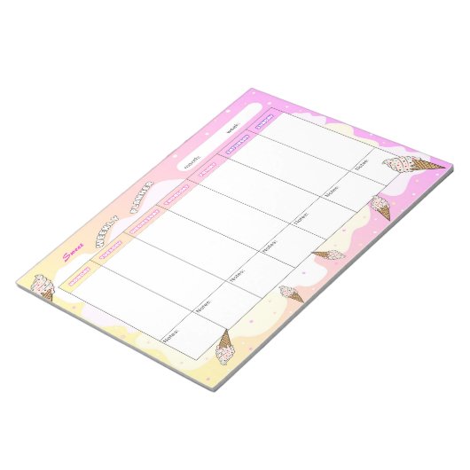 Bloc-note Plongée de crème glacée (Incliné)