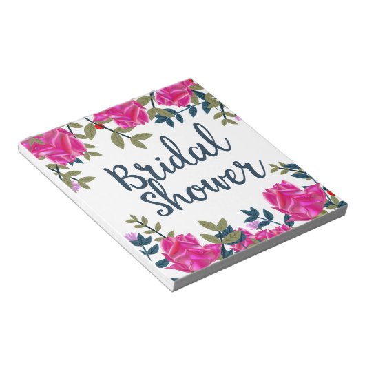 Bloc-note Pluie de Mariée Roses Vintage (Incliné)