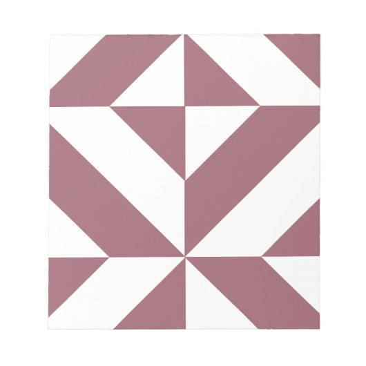 Bloc-note Plum Geometric Deco Cube Pattern (Devant)