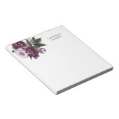 Bloc-note Plum pourpre Pink Peonies Verdure (Incliné)