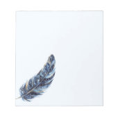Bloc-note Plume d'Or Bleu (Devant)