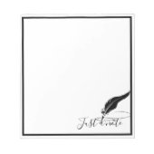 Bloc-note Plume personnalisée (Devant)