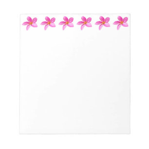 Bloc-note Plumeria rose Fleur hawaïenne Floral tropical