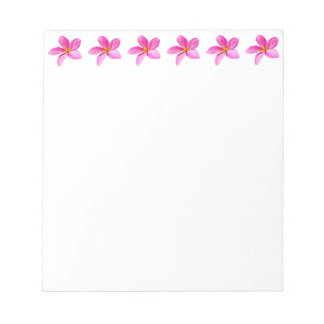 Bloc-note Plumeria rose Fleur hawaïenne Floral tropical