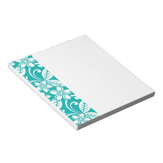 BLOC-NOTE PLUMÉRIE DE L'ÎLE (TURQUOISE) (Incliné)