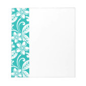 BLOC-NOTE PLUMÉRIE DE L'ÎLE (TURQUOISE) (Devant)