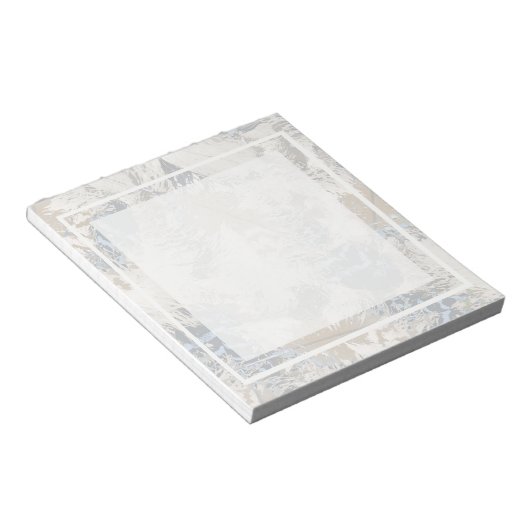 Bloc-note plumes de hibou, gris, beige et bleu (Incliné)