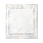 Bloc-note plumes de hibou, gris, beige et bleu (Devant)