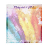 Bloc-note Plumes éclatées personnalisées (Devant)