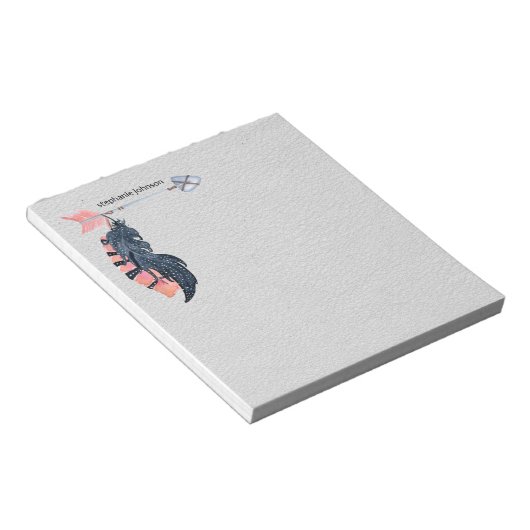 Bloc-note Plumes et flèches Boho personnalisées (Incliné)