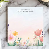 Bloc-note Plutôt Fleur sauvage Aquarelle Meadow Personnalisé