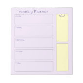 Bloc-note Plutôt Violet Planificateur hebdomadaire (Devant)