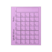 Bloc-note Plutôt Violet Planificateur mensuel (Tourné)