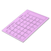 Bloc-note Plutôt Violet Planificateur mensuel (Incliné)