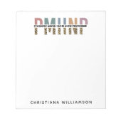 Bloc-note PMHNP Empreinte de léopard Psychiatrie Santé menta (Devant)