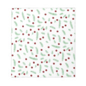 Bloc-note Pneuka mignonne point sapin de Noël Rouge Vert mot (Devant)
