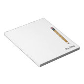 Bloc-note Pochoir Jaune - Notepads pour enseignants personna (Incliné)