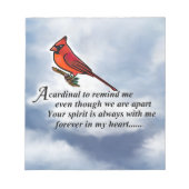 Bloc-note Poème commémoratif du cardinal (Devant)