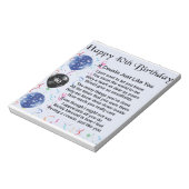 Bloc-note Poème Cousin 40e anniversaire (Tourné)