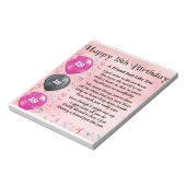 Bloc-note Poème d'ami - 18ème anniversaire (Tourné)