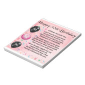 Bloc-note Poème d'ami - 50e anniversaire (Tourné)