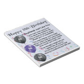 Bloc-note Poème de copain - 18ème anniversaire (Incliné)