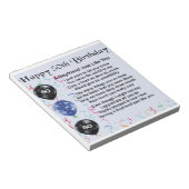 Bloc-note Poème de copain 50e anniversaire (Incliné)