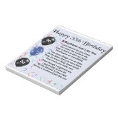 Bloc-note Poème de copain 50e anniversaire (Tourné)