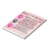 Bloc-note Poème de copine - 30e anniversaire design (Tourné)