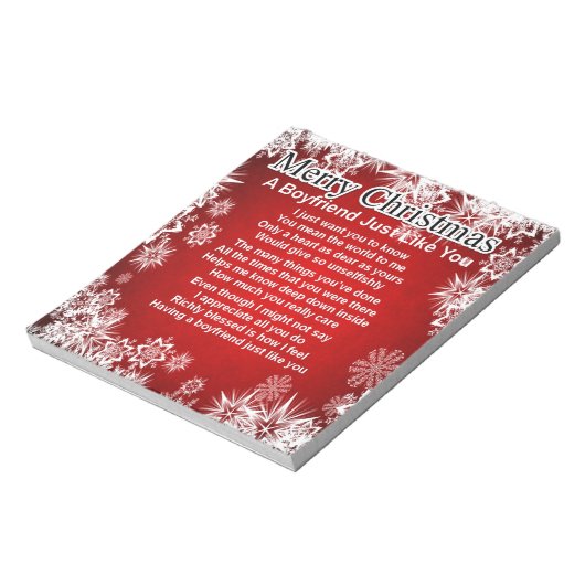 Bloc-note Poème de copyami - Design de Noël (Tourné)