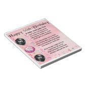 Bloc-note Poème de femme - 50ème anniversaire (Incliné)