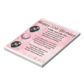 Bloc-note Poème de femme - 50ème anniversaire (Tourné)