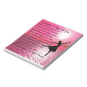 Bloc-note Poème de la fille en droit - Ballerina (Tourné)