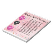 Bloc-note Poème de maman - 40ème anniversaire (Tourné)