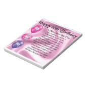 Bloc-note Poème de maman - 65ème anniversaire (Tourné)