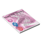 Bloc-note Poème de maman - 80ème anniversaire (Incliné)