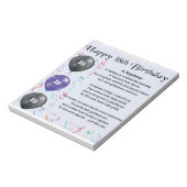 Bloc-note Poème de Nephew - 18ème anniversaire (Tourné)