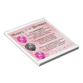 Bloc-note Poème de petite fille - 21ème anniversaire (Incliné)