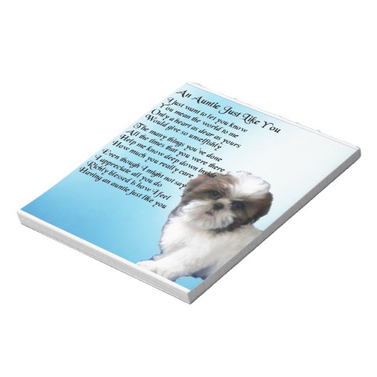 Bloc-note Poème de Tante - Chih Tzu Chien design (Tourné)