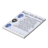 Bloc-note Poème du Frère en Droit 40e anniversaire (Tourné)