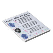 Bloc-note Poème du mari - 40e anniversaire (Incliné)