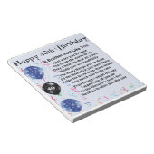 Bloc-note Poème frère 40e anniversaire (Incliné)