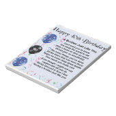 Bloc-note Poème frère 40e anniversaire (Tourné)