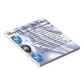 Bloc-note Poème Frère en Droit 60e anniversaire (Incliné)