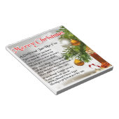 Bloc-note Poème Girfriend - Design de Noël (Incliné)