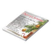 Bloc-note Poème Girfriend - Design de Noël (Tourné)