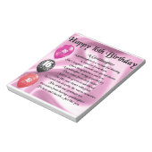 Bloc-note Poème Godgirl - 16ème anniversaire (Tourné)