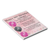 Bloc-note Poème Godgirl - 18ème anniversaire (Incliné)